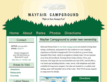 Tablet Screenshot of mayfaircampground.com